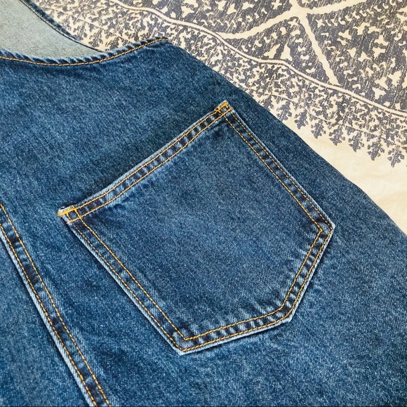 Forever 21 Denim Blue Mini Overall Dress Small - Picture 9 of 11
